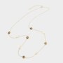 Ketting bloem lang taupe