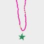 Ketting fuchsia zeester groen