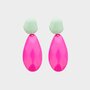Oorbellen hanger resin groen