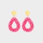 Oorbellen candy druppel fuchsia