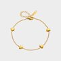 Armband hartjes staal