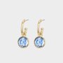 Oorbellen creool crystal blauw