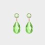 Oorbellen crystal druppel groen