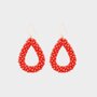 Oorbellen candy druppel rood