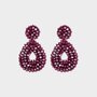 Oorbellen druppel miyuki bordeaux