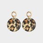 Oorbellen resin leopard bruin