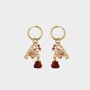 Oorbellen creool roos rood