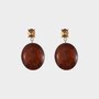 Oorbellen resin roestbruin