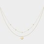 Ketting dubbel staal hart