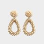 Oorbellen candy dubbel beige