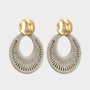 Oorbellen draad glans beige