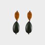 Oorbellen duo druppel groen